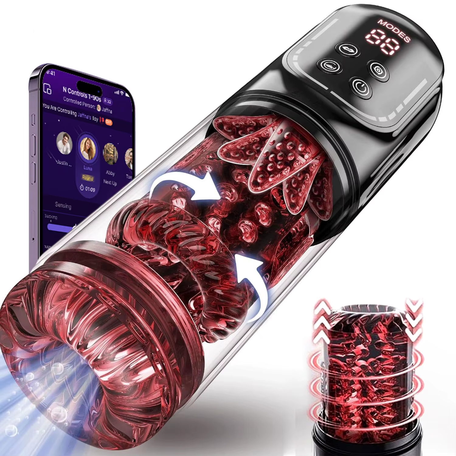 Telescopic Rotation Masturbator Cup for Men – automatic suction and rotation device