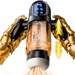 Automatic Thrusting Sucking Male Masturbator with LCD display and ergonomic handle