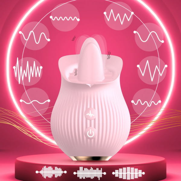 Rose Suction Cup Female Vibrator for clitoral and nipple stimulation
