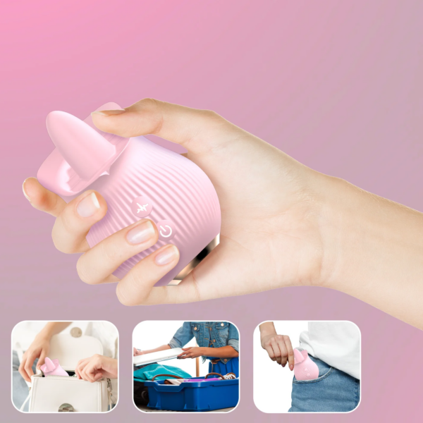 Rose Suction Cup Female Vibrator for clitoral and nipple stimulation