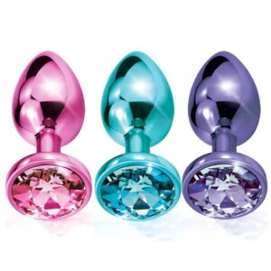 Metal fox tail anal plug set – small medium large sizes