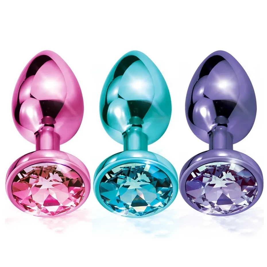 Metal fox tail anal plug set – small medium large sizes