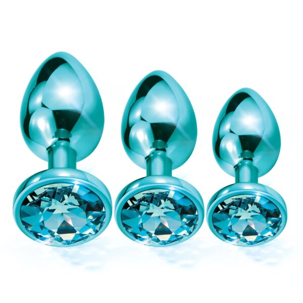 Metal fox tail anal plug set – small medium large sizes