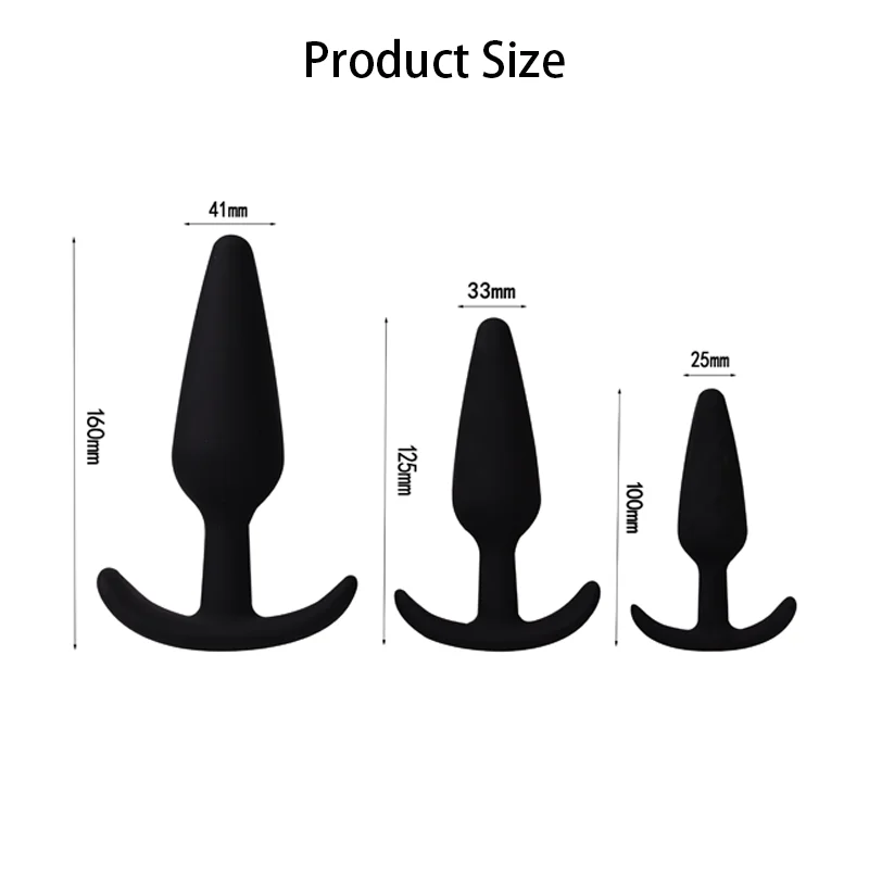 Prostate Massager Silicone Anal Plug Trainer Set