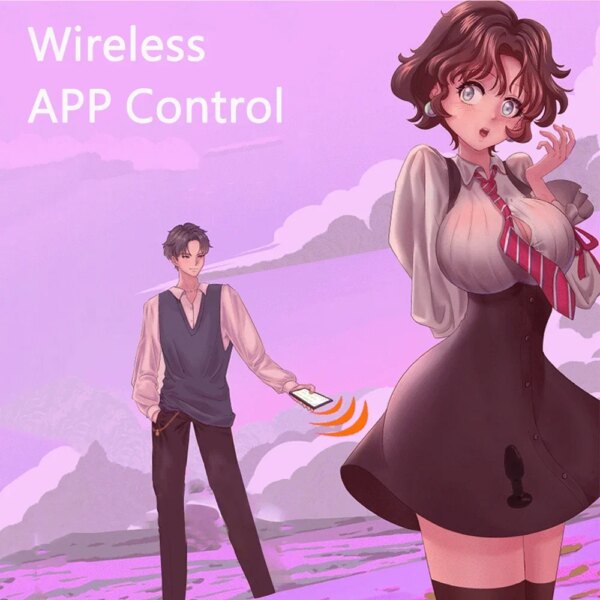 APP Control Rotation Anal Plug with LED Vibrator – intimate wellness device