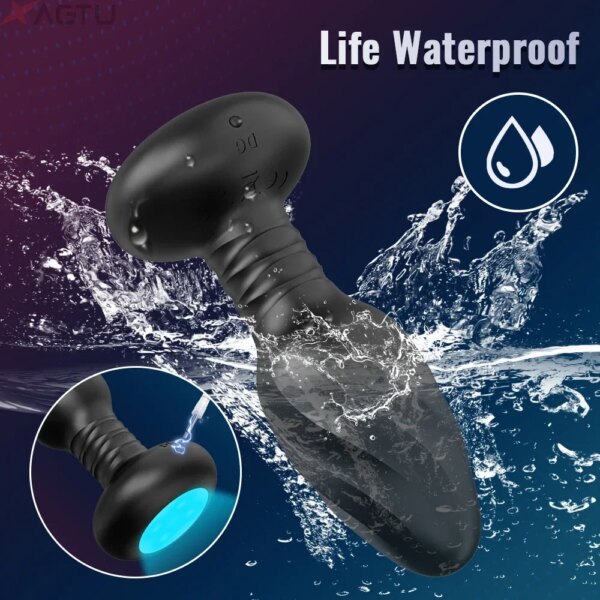 APP Control Rotation Anal Plug with LED Vibrator – intimate wellness device