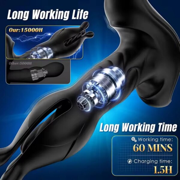 Male Sex Toys Prostate Massager Anal Vibrator for Men – 9 Modes Plug