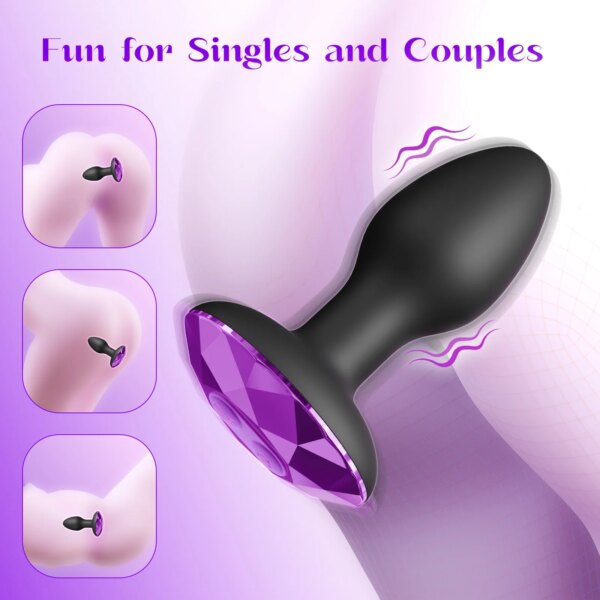 360 Rotation Anal Plug Vibrator with remote control for men and women wellness