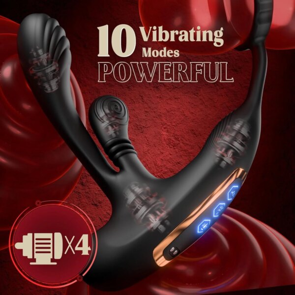 Anal Vibrator Prostate Massager with Cock Ring – Wellness & Intimacy Device