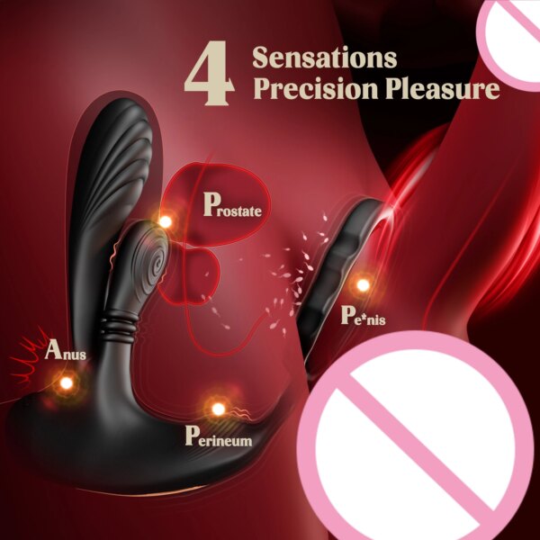 Anal Vibrator Prostate Massager with Cock Ring – Wellness & Intimacy Device