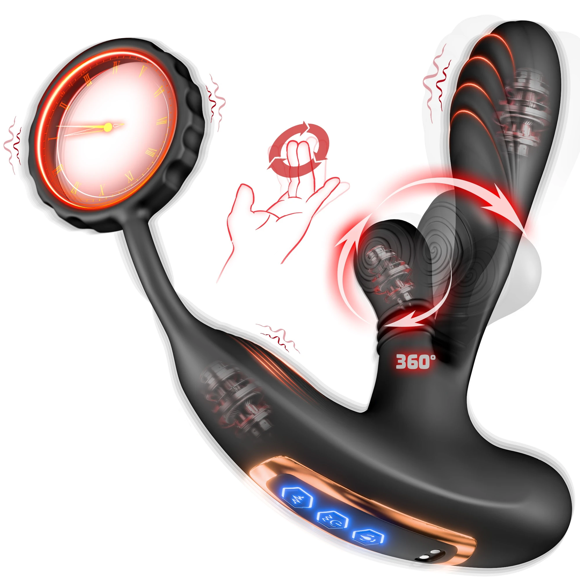 Anal Vibrator Prostate Massager with Cock Ring – Wellness & Intimacy Device