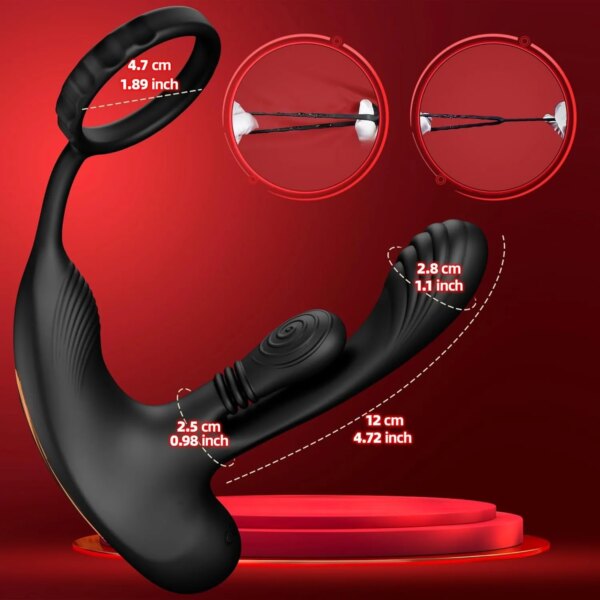 Anal Vibrator Prostate Massager with Cock Ring – Wellness & Intimacy Device