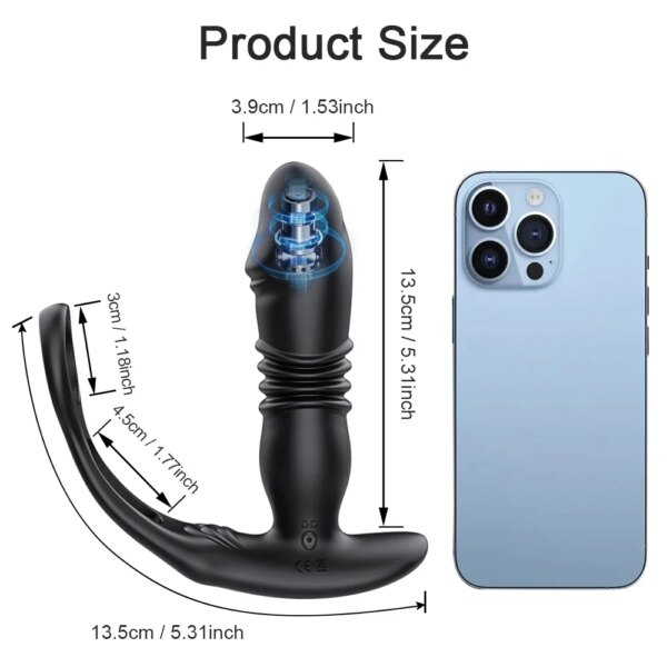 Thrusting Butt Plug Prostate Massager for Men – APP Controlled Anal Vibrator