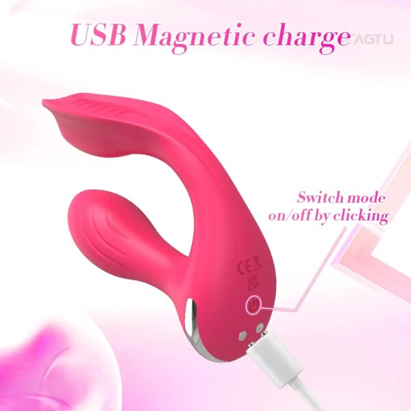 2 in 1 Anal Plug & Vagina Vibrator for Couples – Body-Safe Dual Stimulation Toy