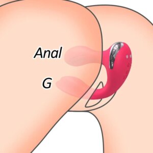 2 in 1 Anal Plug & Vagina Vibrator for Couples – Body-Safe Dual Stimulation Toy
