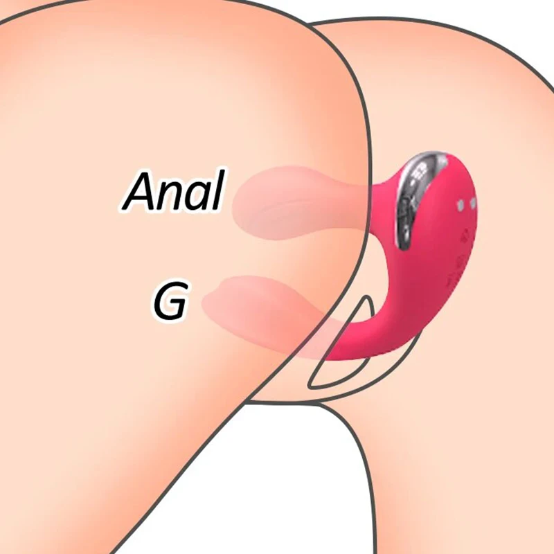 2 in 1 Anal Plug & Vagina Vibrator for Couples – Body-Safe Dual Stimulation Toy