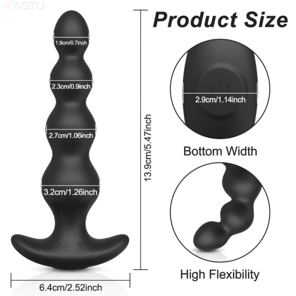 Wireless APP Anal Vibrator Prostate Massager Plug for men and women – intimate wellness and self-care device.