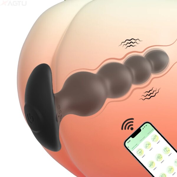 Wireless APP Anal Vibrator Prostate Massager Plug for men and women – intimate wellness and self-care device.