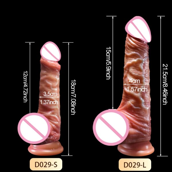 Realistic Dildo with sliding skin for women and couples