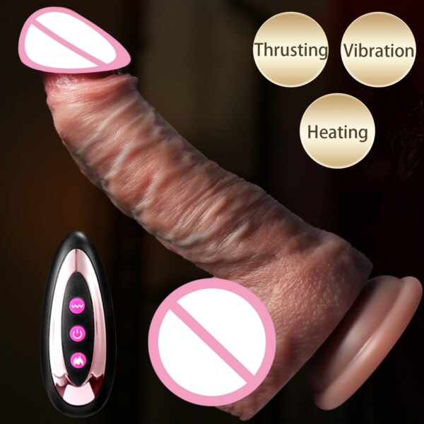 Erotic Telescopic Vibrator Heated Thruster Plug – female wellness and intimacy device