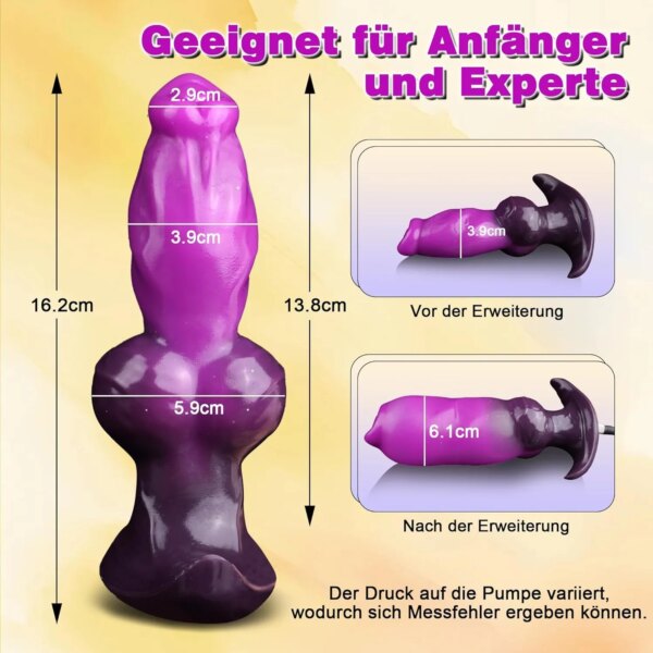 Monster Fantasy Inflatable Tail Plug with Knot Design for intimate wellness