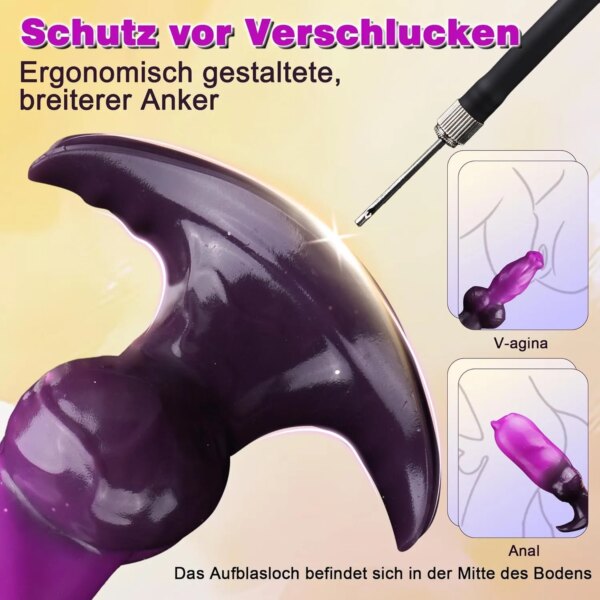 Monster Fantasy Inflatable Tail Plug with Knot Design for intimate wellness