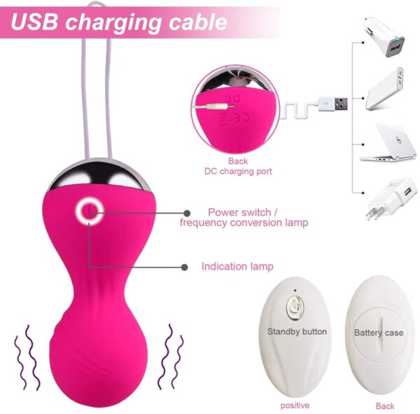 Kegel Vagina Balls Vibrator Wireless Remote Silicone for women’s wellness and pelvic exercise