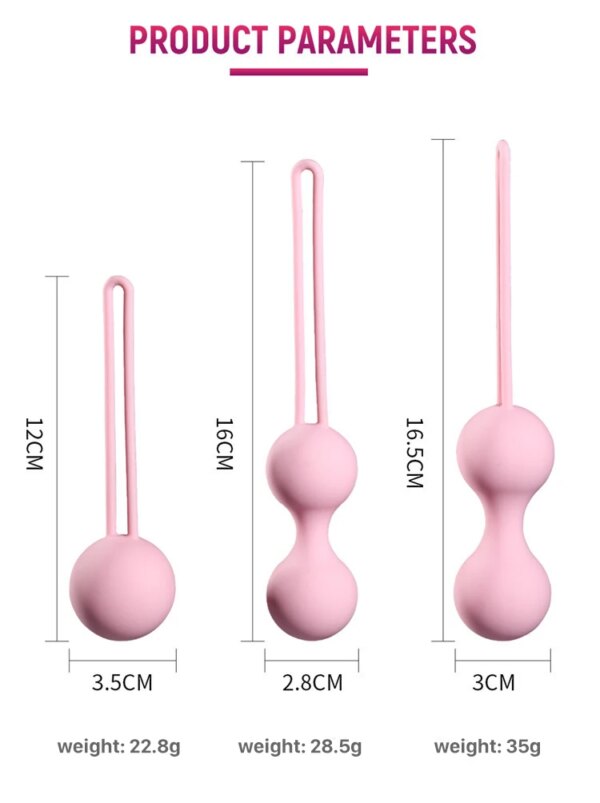 Medical silicone Kegel balls – Safe Ben Wa ball for women’s tightening exercises