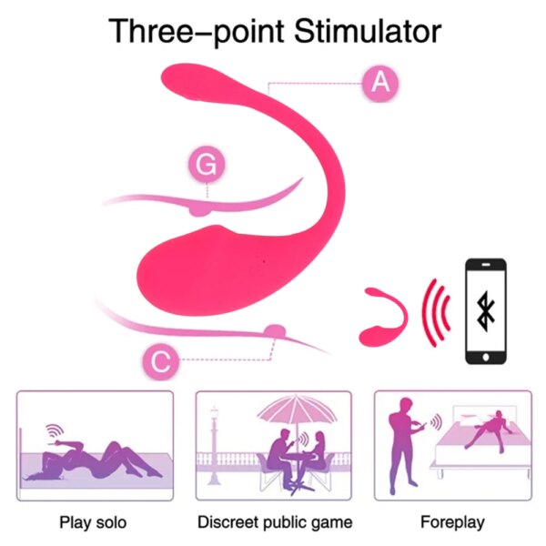 APP Remote Control Vibrator Bluetooth wearable toy for women