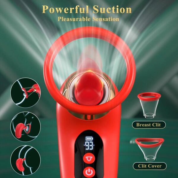 APP Control Clitoral Sucker Vibrator Tongue Licking Nipple Massager for Women