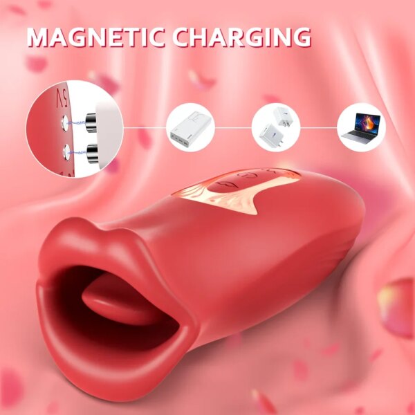 G Spot & clit vibrator stimulator sex toys for women, ergonomic design, tongue licking and sucking functions