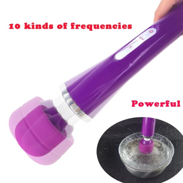 Powerful Magic Wand Vibrator for Women – G Spot and Clitoral Massager in soft silicone