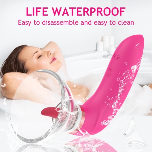 Clit Sucker Nipple Vibrator – tongue licking clitoris stimulator for women