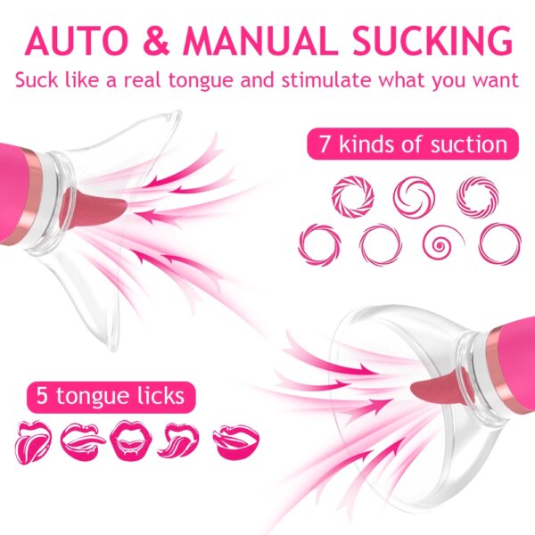 Clit Sucker Nipple Vibrator – tongue licking clitoris stimulator for women