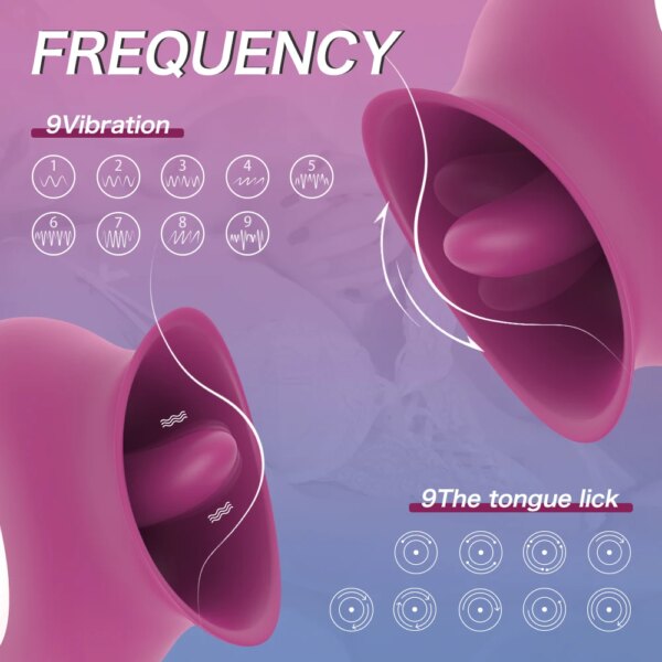 9-Mode Tongue Licking Nipple & Vagina Massager for women – self-care wellness toy