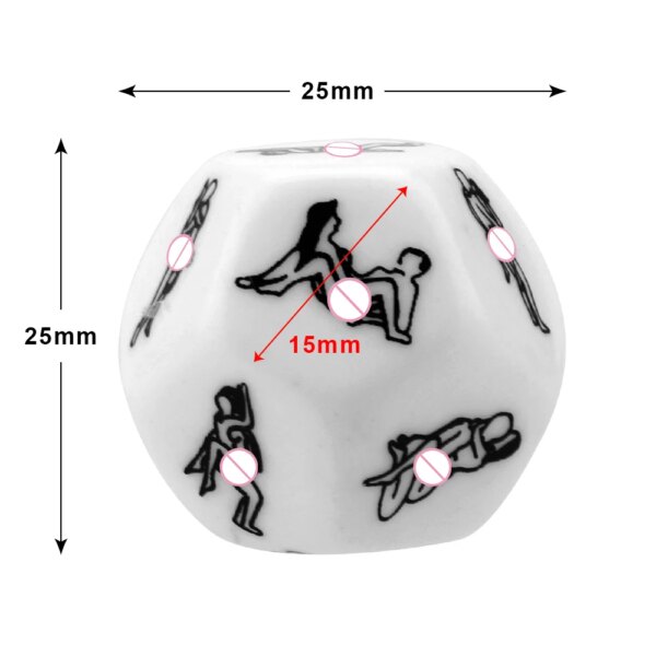 12-Sided Adult Sex Dice – Erotic Love Posture Game for Couples