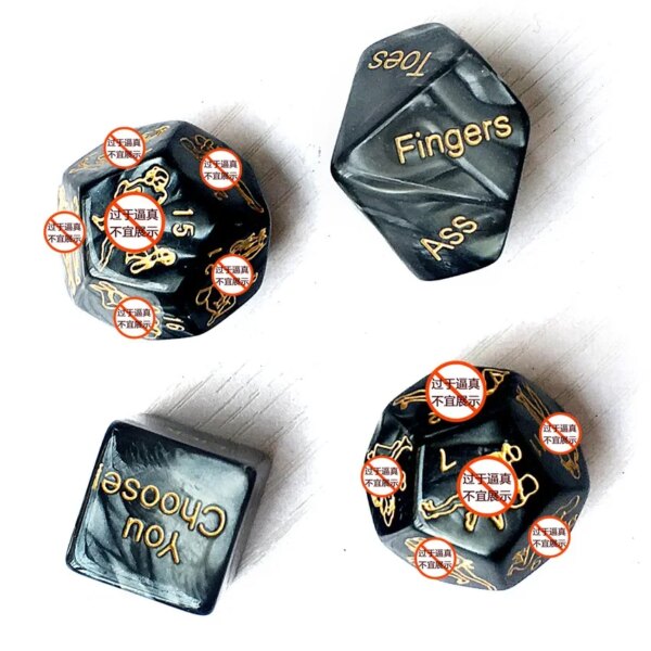 4 Pcs Sex Dice Adult Game Set – Couples Sexy Game Cubes