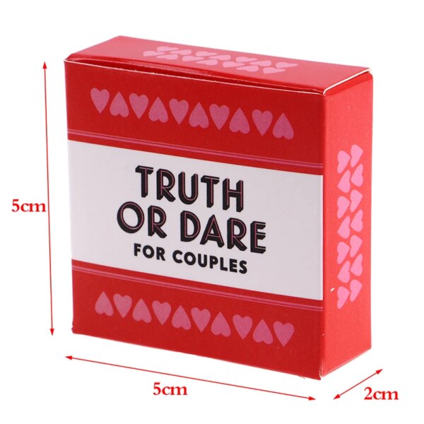 Truth or Dare Couples Card Game – 51 Questions and Challenges for Couples Date Night