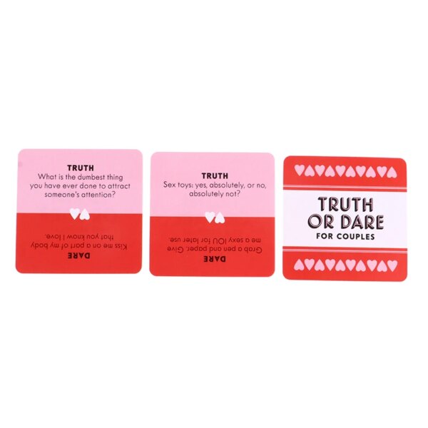 Truth or Dare Couples Card Game – 51 Questions and Challenges for Couples Date Night