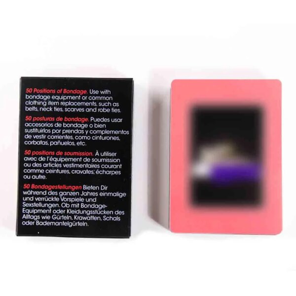 Bondage Card Game – 50 Positions for Couples – 9×6 cm illustrated cards