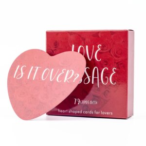 Heart-shaped Love Message 79 Cards Deck for couples and friends on tabletop