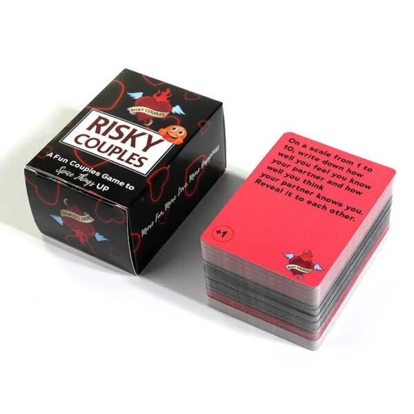 Risky Couples 150 Spicy Dares & Questions Game card deck for couples