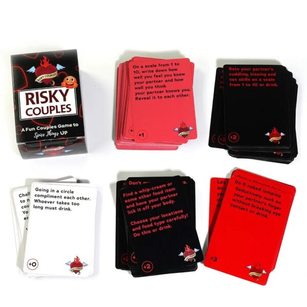 Risky Couples 150 Spicy Dares & Questions Game card deck for couples