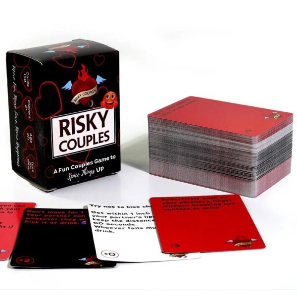 Risky Couples 150 Spicy Dares & Questions Game card deck for couples