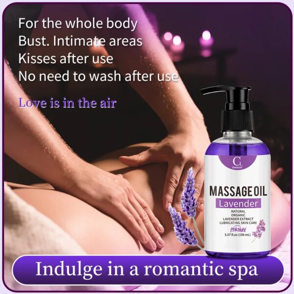 Lavender Massage Oil Moisturize The Skin Adult Sex Oil for Couples Spa and Full Body Massage