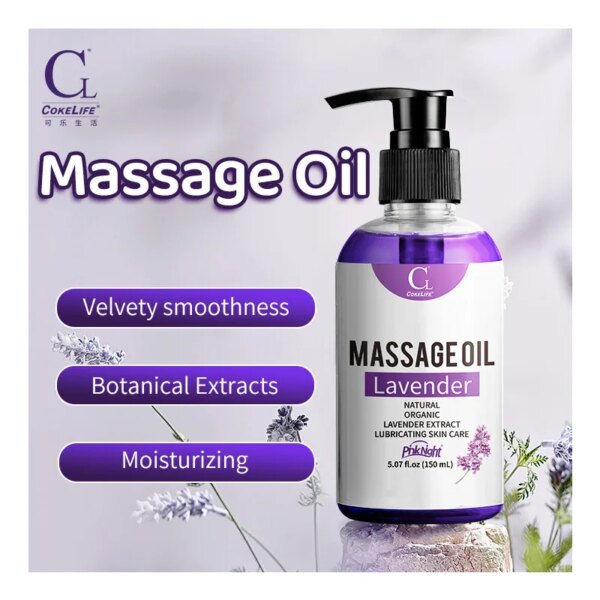 Lavender Massage Oil Moisturize The Skin Adult Sex Oil for Couples Spa and Full Body Massage