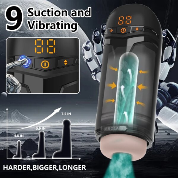 APP Control Telescopic Blowjob Masturbation Cup – male self-care device