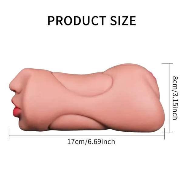 3 in 1 Realistic Oral Male Masturbator Cup – lifelike self-care toy for men