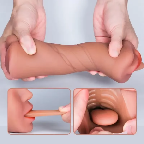 3 in 1 Realistic Oral Male Masturbator Cup – lifelike self-care toy for men