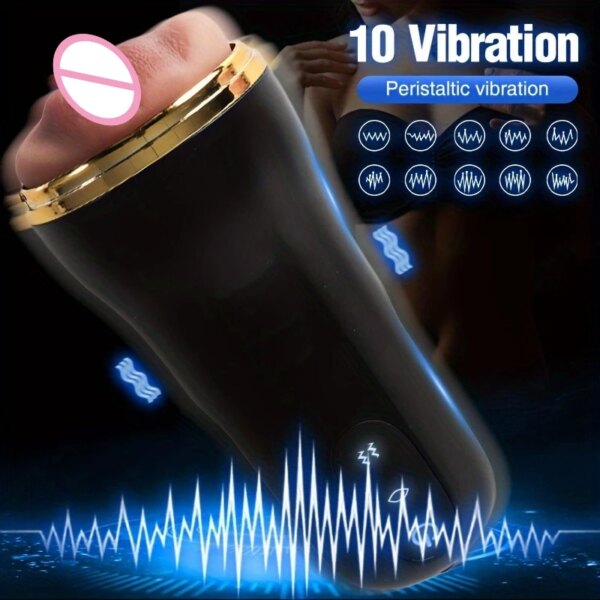 Automatic Male Masturbator with realistic 3D internal texture and vacuum suction for men